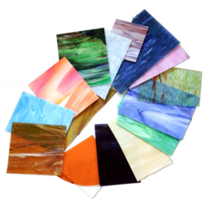 stained glass vitrazo stiklo rinkinys ivairios spalvos